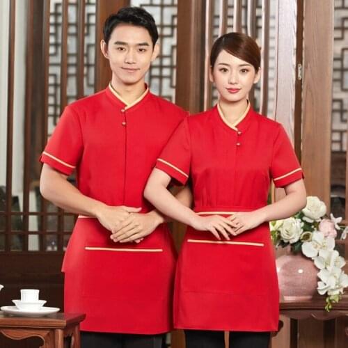 Summer Western Restaurant Waiter Uniform Hotel Foods Service Waitress Uniform Work Wear Cafe Cooking Clothing Fast Food Overalls