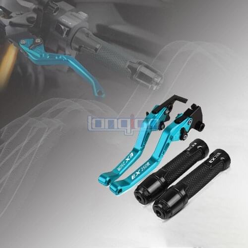 Motorcycle Accessories For KAWASAKI EX250R 2008-2012 Handle Grips Handlebar Motorcycles Short Brake Clutch Lever 2009 2010 2011