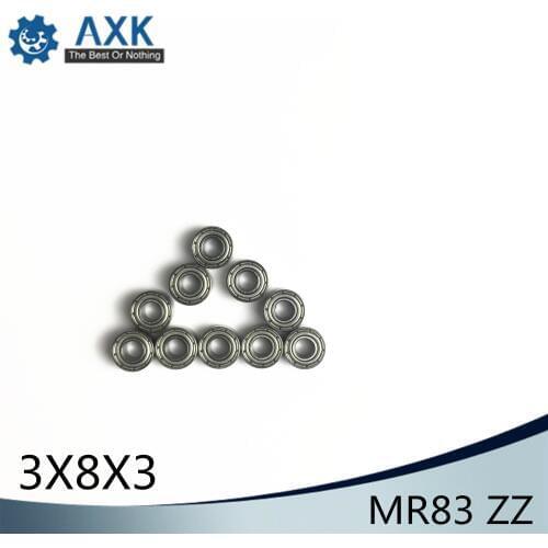MR83ZZ ABEC-1 (500PCS) Miniature Ball Bearings 3X8X3mm HS1031