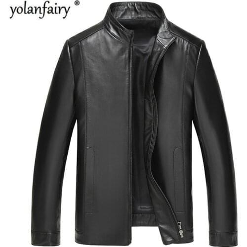 Mens Leather Jacket Genuine Sheepskin Leather Jacket Men Clothes 2020 Autumn Winter Coat Korean Leather Jackets 231711 KJ2292