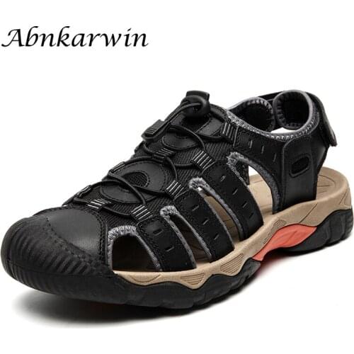 Mens Sandals For Men Outdoor Leather Trekking Hiking Shoes Summer New 2021 For Dropshipping