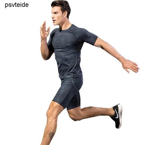 Psvteide mens sports suits Running sets man Fitness wear Yoga Sets Compression Running Suits Tracksuits for men treino funciona