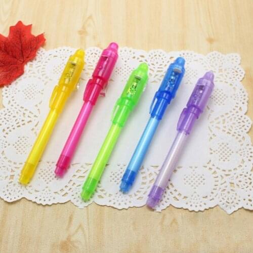 Creative Magic Light Invisible Ink Pen Funny Marker Novelty For Kids Gift Stationery Item Korean Students School Pen Suppli I9T8