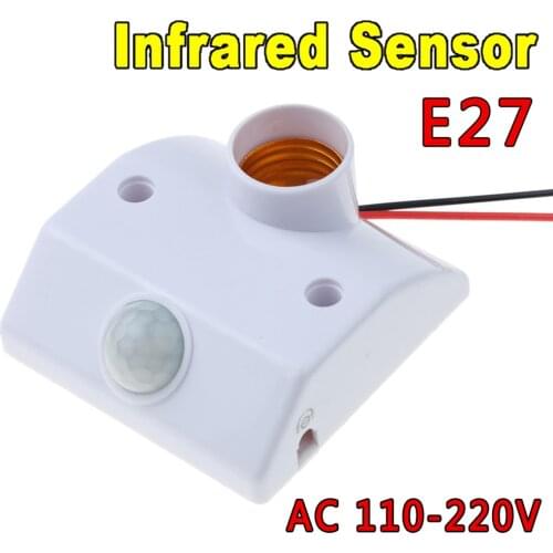 2017 New Standard AC 170V-250V E27 LED Lamp Bulb Base Infrared IR Sensor Automatic Wall Light Holder Socket PIR Motion Detector