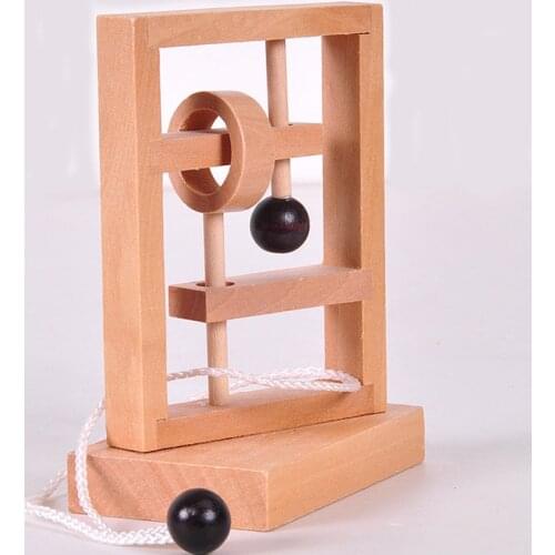 New Desk Novelty 3D Wooden Rope Loop Puzzle IQ Mind String Brain teaser Game for Adults Kids Gift Learning Education Puzzle Toy