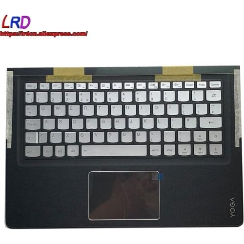 New C Cover Upper Case Palmrest with UK English Backlit Keyboard for Lenovo Ideapad Yoga 900S-12ISK Laptop 5CB0K93854 SN20K09882