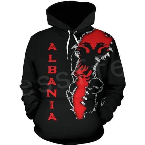 Tessffel Newest Country Flag Albania Symbol Funny NewFashion Men/Women Sweatshirt/Hoodies/zip/Jacket 3Dprint Tracksuit Casual 17