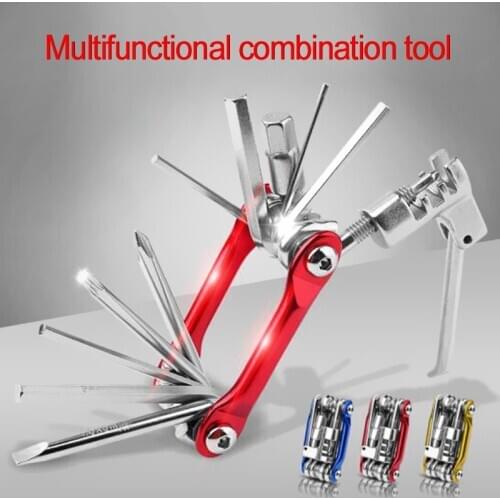 11 in 1 Bicycle Repair Set Pocket Cycling Foldable Hex Key Repair Tools for MTB Road Bike Multi Screwdriver Wrench Repair Kit