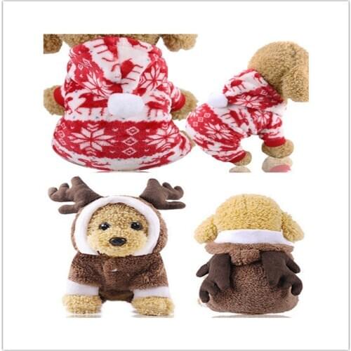 Christmas Pet Dog Clothes Cat Clothing Jacket Coat Pets Santa Costume Dog Hoodie Winter For Pug Chihuahua Dogs Coat Jacket