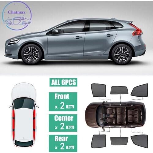 For Volvo V40 2013-2018 Window Sunshade UV Protection Ray Blocking Mesh Visor Laser Black Net Yarn