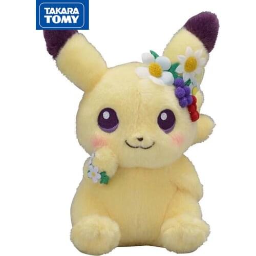 Takara Tomy Pokemon Anime Game 2 Pikachu Eievui Easter Ibrahimovic Plush Doll Plush Toys Limited Edition Plush Doll Toys