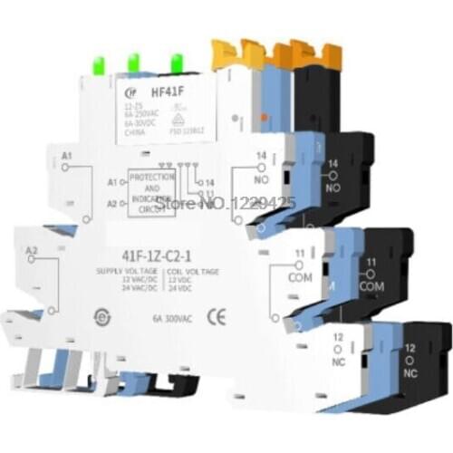 Ultra Thin Relay Module HF41F-024-ZS 41F-1Z-C2-1 24V PLC-RSC