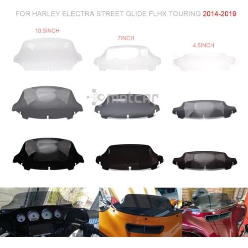 4.5'' 7" 10.5'' Windshield Motorcycle Fairing Windscreens Wind Deflector For Harley Electra Street Glide Touring Bike 2014-19 18