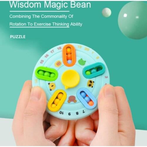 Rotating Magical Bean Cube Fingertip Toys Round Octagonal Creative Decompression Educational Funny Relieve Stress Anxiety Tools