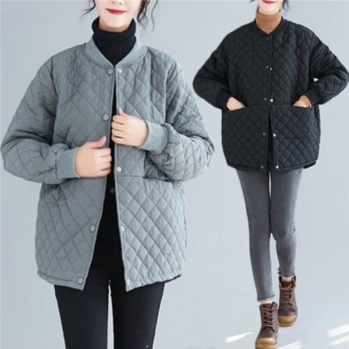 Plus Size Cotton Clothes Womens Loose Thick Warm Short Down Jacket 2021 Autumn Winter Coats Casual Parka Tops Female Outerwear