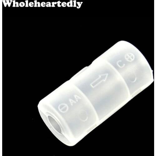 1 pcs AA to C Battery Adaptor Holder Case Converter Switcher LR06 AA to C LR14 Size Battery Storage Box Dropshipping