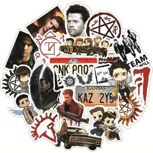 10/50pcs/Pack Waterproof Supernatural Stickers Skateboard Guitar Suitcase Motorcycle Funny Graffiti Sticker Kids Classic Toys