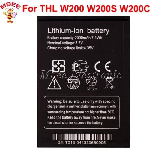 10PCS 2000mAh For THL W200 W200S W200C Battery Batterie Bateria Batterij Accumulator AKKU