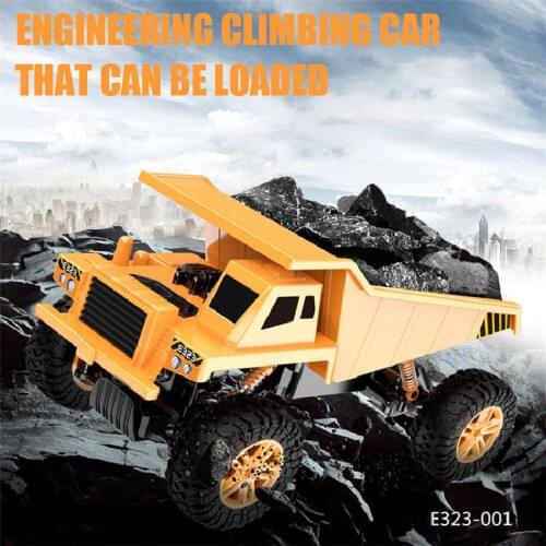 2.4GHZAbs Plastic Remote Control Four-wheel Drive Climbing Off-road Vehicle Engineering Dump Truck Big Truck Transporter Boy Toy