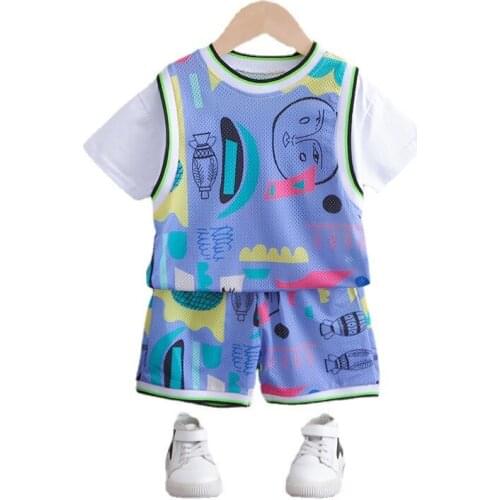 New Summer Fashion Baby Girls Clothes Suit Children Boys Cotton T-Shirt Shorts 2Pcs/Sets Toddler Sports Costume Kids Tracksuits