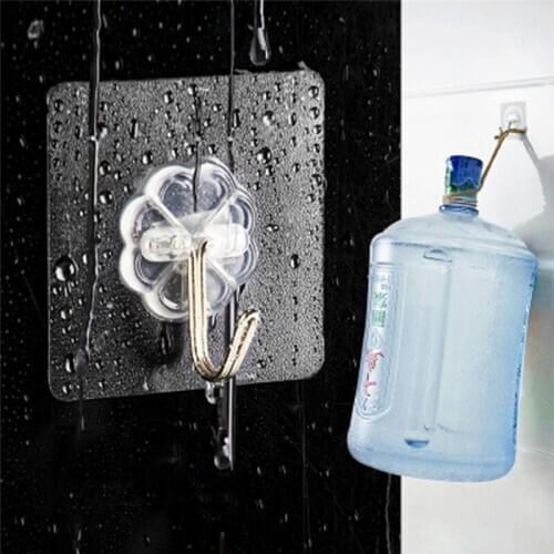 20pcs/10pcs Transparent Power Plug Hook Seamless Socket Storage Holder Powerful Adhesive Wall Hanger for Kitchen Living Room