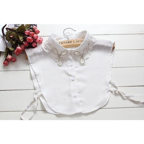 2016 Korea Fashion Womens Jeans Shirt Detachable Collar arrival Fake false Half Shirt Tops Peter Pan Blouse Detachable Collars