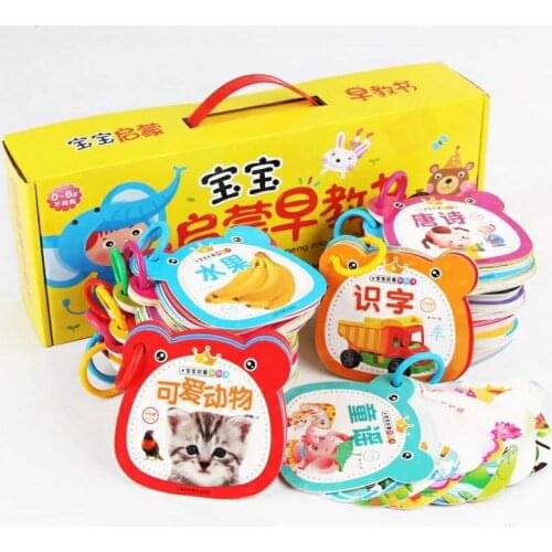 24pcs/set New Early Education Baby Preschool Learning Chinese characters cards with picture ,Chinese book with pinyin