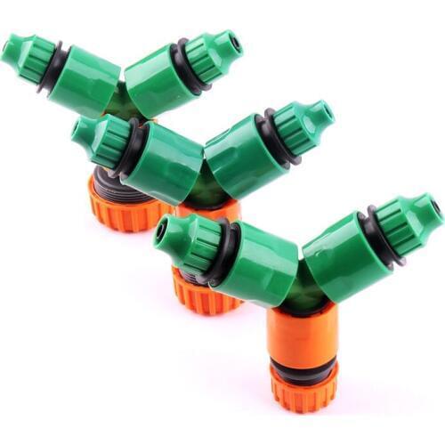 3 Way Quick Connector Kit Garden Hose to Micro Irrigation 0.5 0.75 1 Inch to 4/7 8/11 Garden Irrigation Kit Watering System