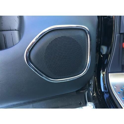 For NISSAN SERENA C27 2017 2018 2019 2020 ABS Interior Door Speaker Cover Trims Side Door Stereo Bezel Collar Ring Garnish 4pcs