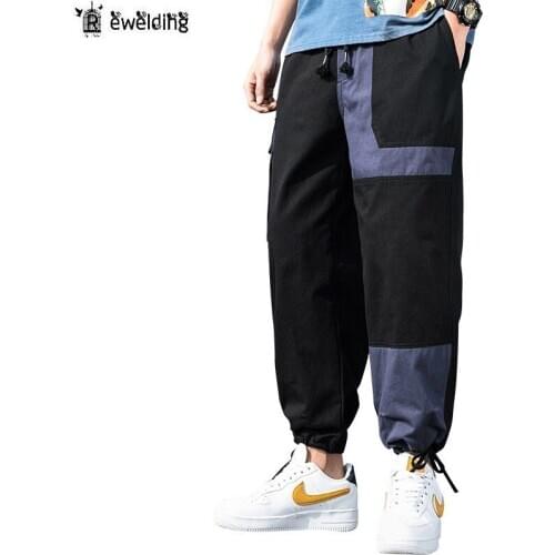 Men Cargo Pants New Mens High Quality Harajuku Style Pants Male Patchwork Casual Pants Brand Clothing