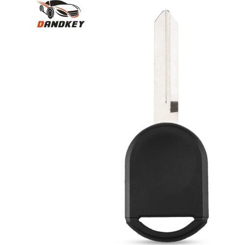 Dandkey For Ford Lincoln Transponder Chip Key Shell Replacement Auto Car Key Cover Case (Can Install Chip) For Ford Uncut Blade