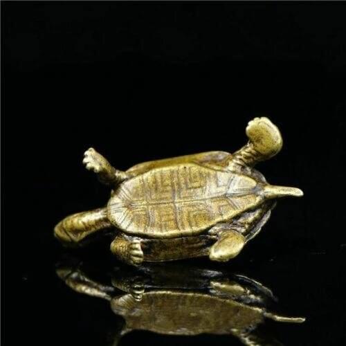 China Pure copper bronze solid Little Turtle statue