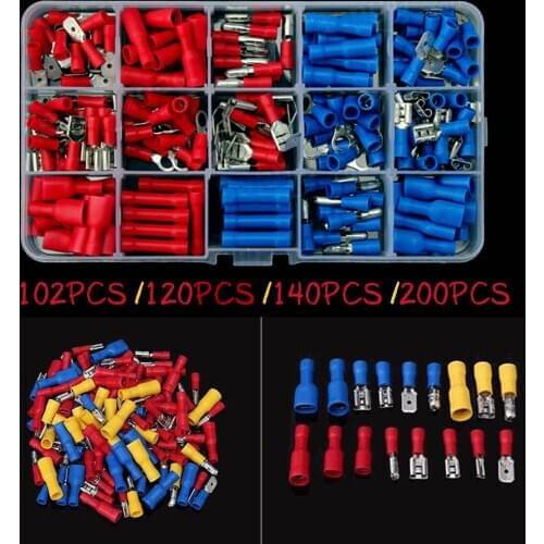 Electrical Assorted Insulated Wire Cable Terminal Crimp Connector Spade Set Kit In Stock