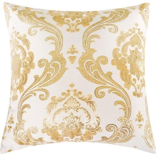 GIGIZAZA Gold Cushions Home Decorative Throw Pillows for The House sofa Luxury Square Pillowcases On The Couch Chair
