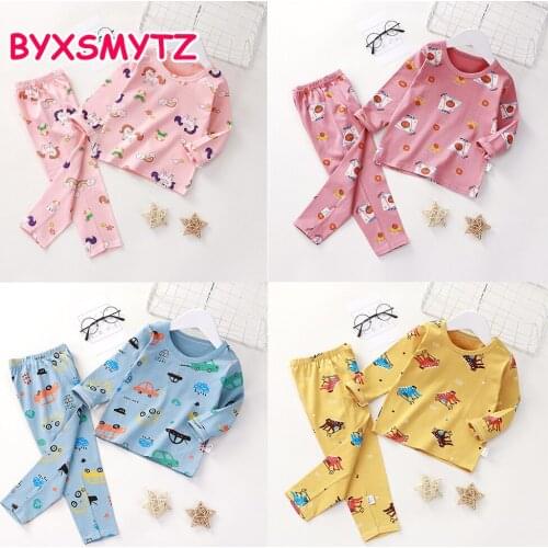 Clothes Set Childrens Clothing Baby Boy Girl Underwear Cartoon Cotton Pajamas Kids Autumn Clothes Trousers Boys Girls Pijama
