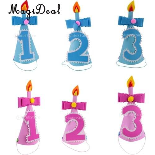 MagiDeal Baby Infant 1st 2nd 3rd Birthday Party Cone Hat for Baby Shower Kids Boys Girls Birthday Party Celebration Cap