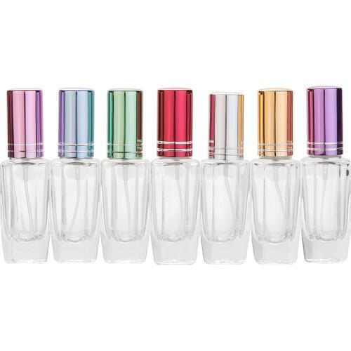 MUB - 10 ml Mini Portable Refillable Perfume Bottle Atomizer Aluminum Cap Glass Perfume Spray Bottle Empty Cosmetics Container