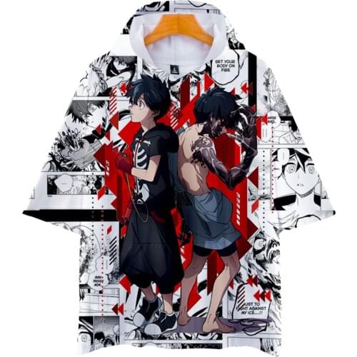 Kemono Jihen Hoodies 3D Short sleeve Summer Anime Kemono Jihen breathable Short Sleeve T-Shirt For Men And Women