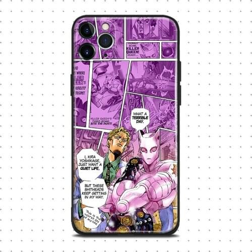 Yoshikage kira killer queen jojo anime For iPhone se 6 6s 7 8 plus x xr xs 11 pro max soft silicone phone case cover shell