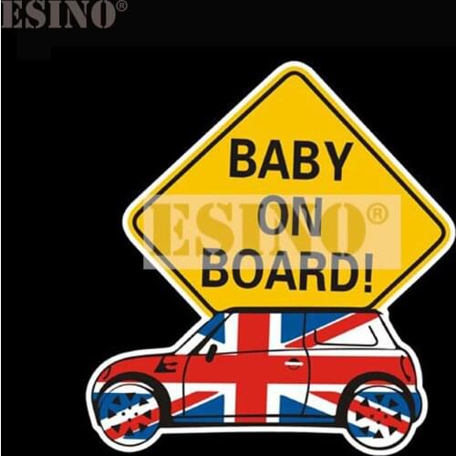 Newest Car Styling Decal Mini Baby On Board Stickers for MIni Cooper Clubman Roadster Countryman Paceman Coupe jcw