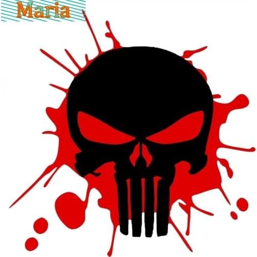 PUNISHER SKULL Personalized Car Stickers Decal Sunscreen Waterproof PVC JDM JEEP Van Bike Offroad RV A4 Q3 Polo Deco Meterial