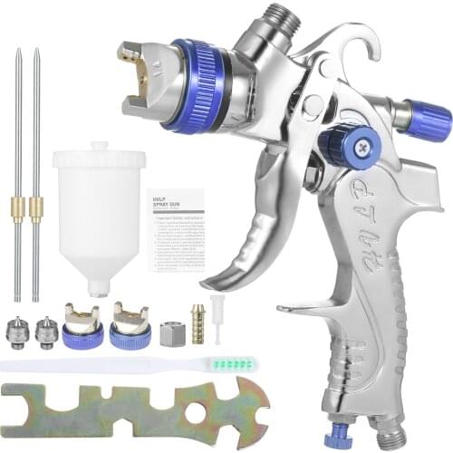 Gravity Feed Air Spray Gun HVLP Sprayer Paint Gun with 600ML Cup 1.4mm Nozzle for Painting Car Furniture Wall