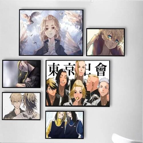 Japanese Classic Anime Tokyo Avengers Poster Family Room Decoration Canvas Painting Retro Art As Childrens Room Decoration