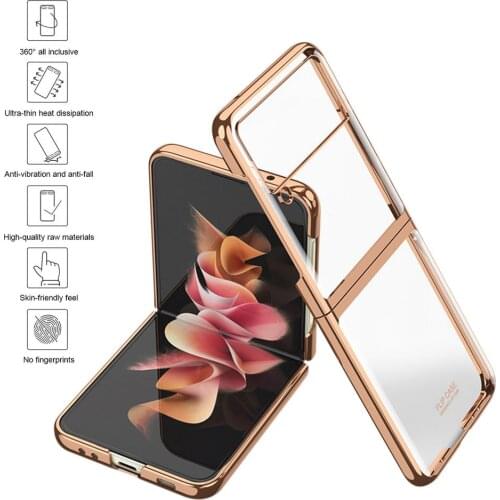 Luxury Case For Samsung Galaxy Z Flip 3 5G Folding Ultra Thin Protective Shockproof Back Cover Shell Skin For Galaxy Z Flip3