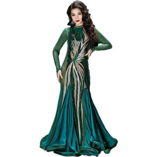 Luxury Embroidery Belly Dance Costume Professional Oriental Egyptian Dancing Dress Women Stage Performance Suit Dancer Dancewear