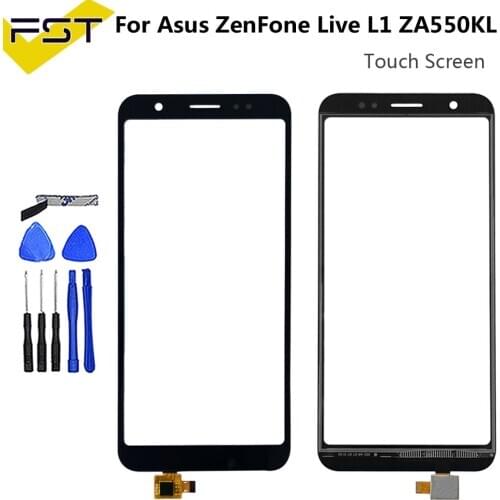 5.45''For Asus ZenFone Live L1 ZA550KL X00RD Touch Screen Digitizer Sensor Front Outer Glass Lens Without LCD+ Tools
