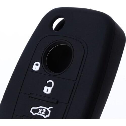 Silicone Car Key Case Cover For Fiat 500X Toro Tipo Egea 3 Buttons Neon