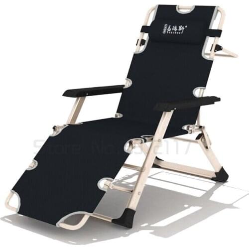 Recliner folding chair back lazy family balcony beach chair siesta bed siesta chair