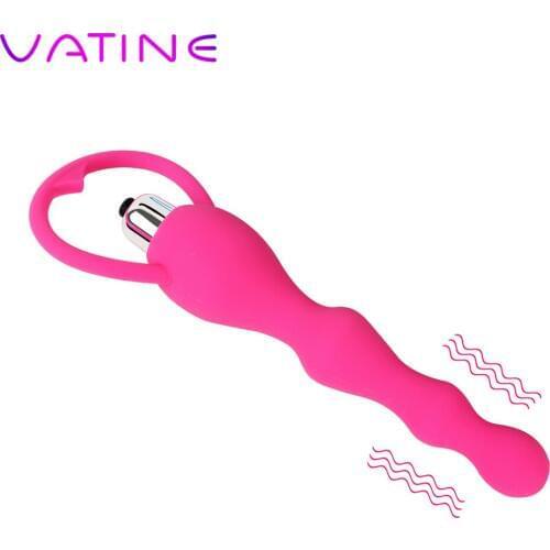 VATINE Sex Products Dildo Waterproof Anal Beads Vibrator For Women Erotic Products Butt Plug Silicone Anal Sex Toys