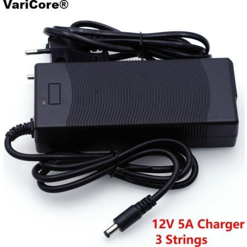 VariCore 12V 24V 36V 48V 3 Series 6 Series 7 Series 10 Series 13 String 18650 Lithium Battery Charger 12.6V 29.4V DC 5.5*2.1mm